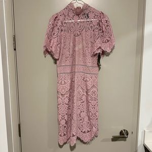 Mauve Lace Midi Dress size M